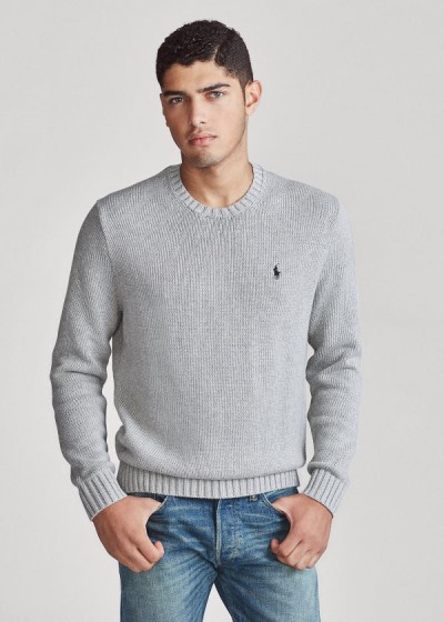 Men's Polo Ralph Lauren Iconic Cotton Crewneck Sweater | 475120CDU